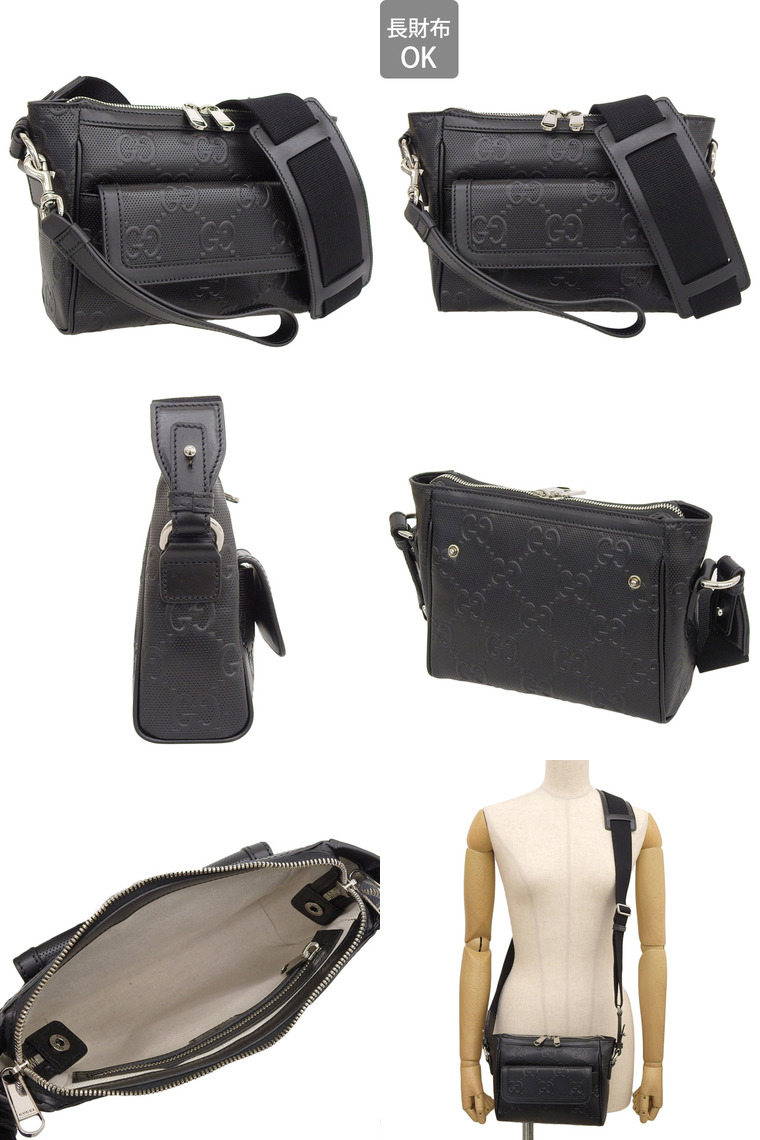 GUCCI（グッチ） バッグ メンズ ショルダーバッグ レザー ブラック