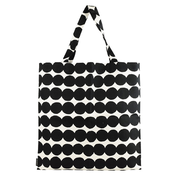 marimekko ドット柄 ボストンバッグ 美品 marimekkoマリメッコ ボストンバッグ ドット柄 ブラック 白 水玉