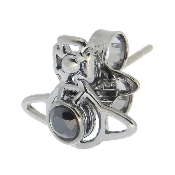 ヴィヴィアンウエストウッド アクセサリー レディース ピアス アウトレット ブラック NORA SINGLE STUD 702291B4PEWTER VIVIENNE WESTWOOD