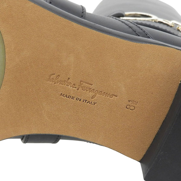 FERRAGAMO（フェラガモ） 靴 レディース ブーツ 24cm レザー ブラック