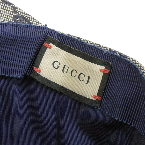 GGキャンバス ベースボールキャップブルー＆グレー | GUCCI公式