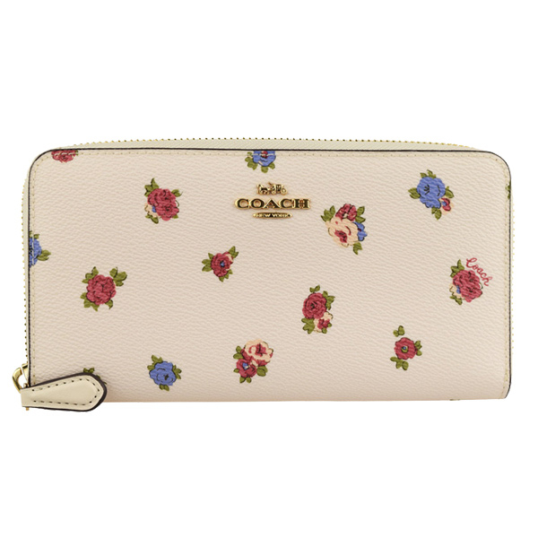 COACH コーチ 財布 長財布 ラウンドファスナー 花柄