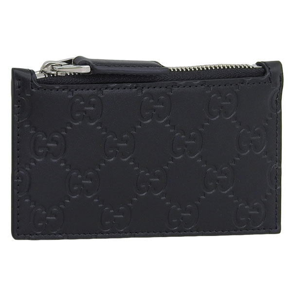 大人気☆GUCCI☆グッチ☆ケース☆小銭入れ☆男女兼用☆レザー☆ブラック！ GUCCI（グッチ） 小銭入れ シグネチャー レザー キーリング付き コイン
