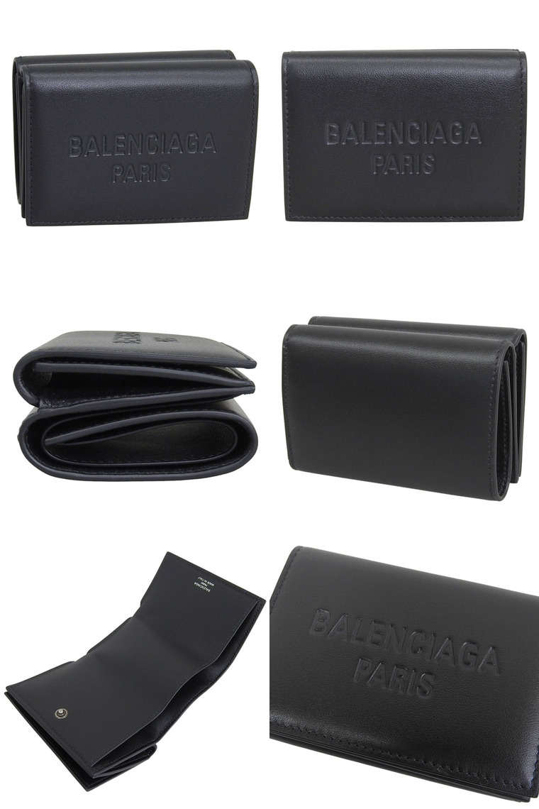 【BALENCIAGA】バレンシアガ 3つ折り財布 ブラック 付属品付き BALENCIAGA ブラック 三つ折り財布