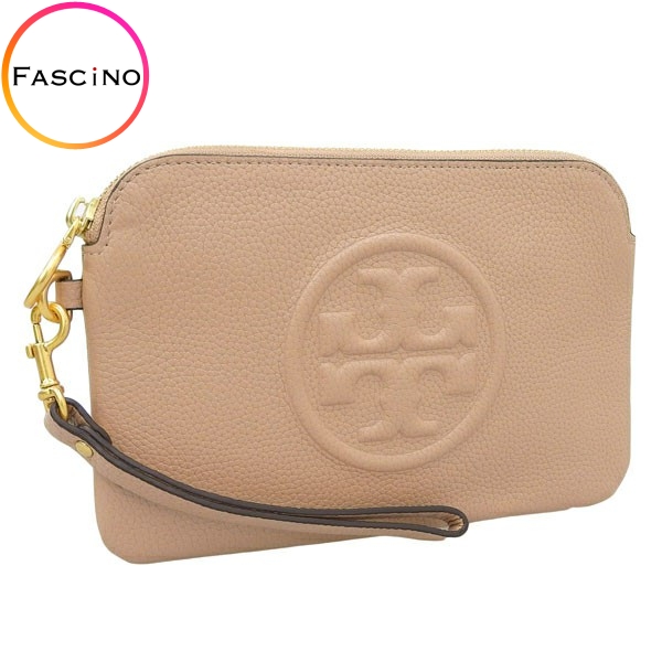 トリーバーチ TORY BURCH PERRY BOMBE WRISTLET ポーチ レザー デヴォンサンド ベージュ レディース 79397