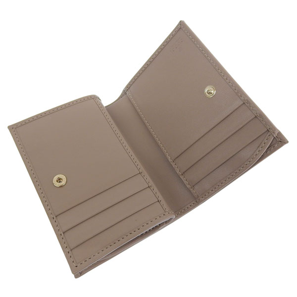 本物 グッチ GUCCI レザー 二つ折り 折財布 コンパクトウォレット ベージュ 財布 ウォレット 中古 GUCCI（グッチ） 財布 レディース 2つ折り 折財布 コンパクト
