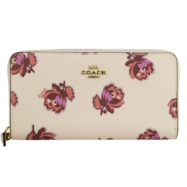 COACH（コーチ） 財布 長財布 ラウンドファスナー 花柄 アウトレット