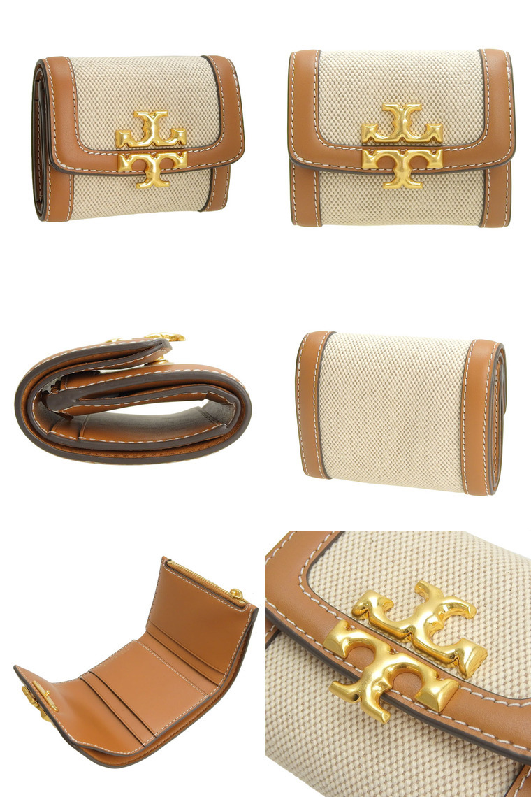 TORY BURCH トリーバーチ ELEANOR CANVAS COMPACT WALLET 財布