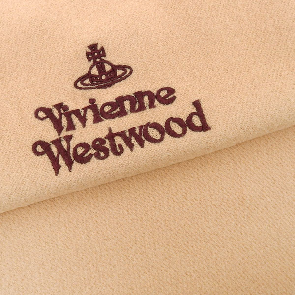 希少✨ヴィヴィアンウエストウッド マフラー付カーディガン オーブ刺繍 ベージュ Vivienne Westwood（ヴィヴィアンウエストウッド） マフラー