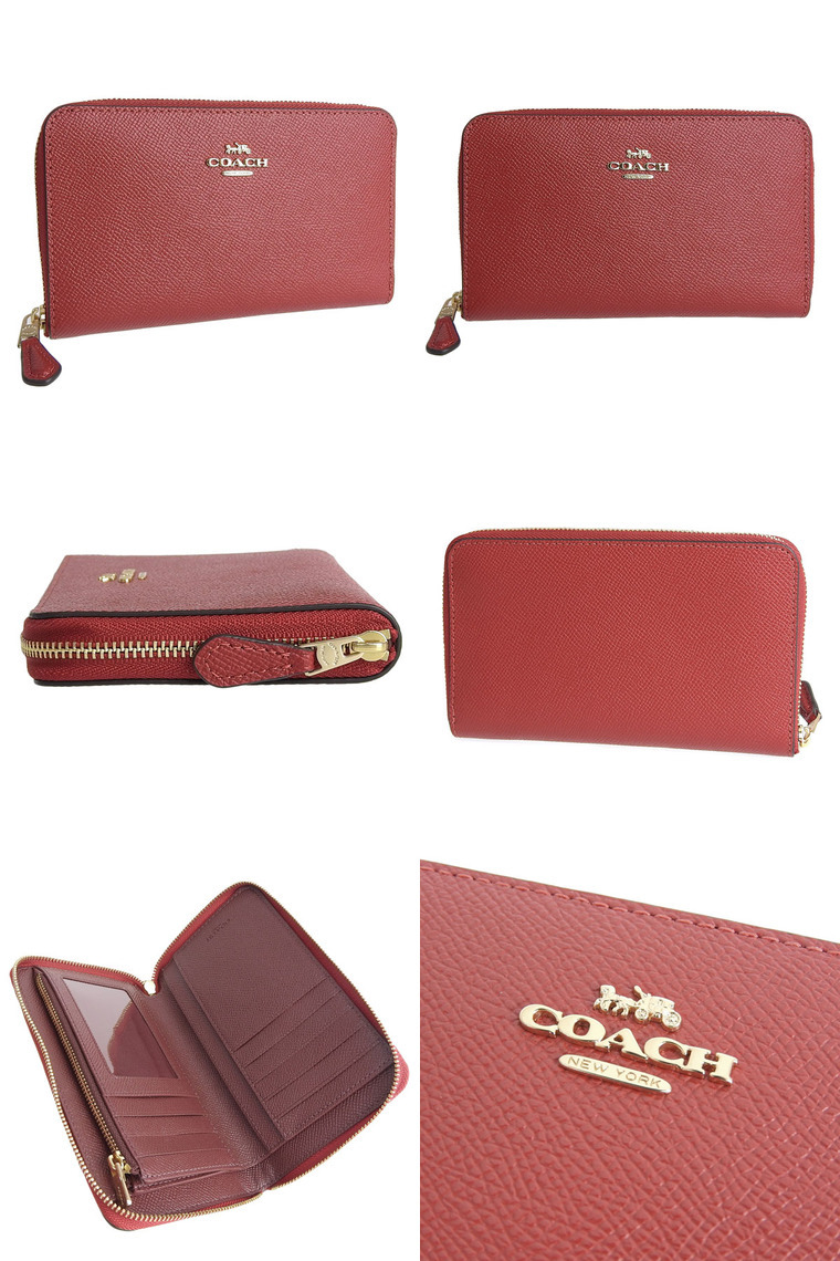 COACH レディース用長財布 コーチ新品財布　レッド Amazon | コーチ アウトレット 長財布 レディース シグネチャー