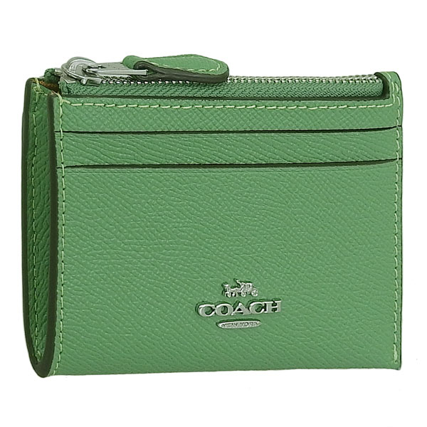 新品 COACH コーチ 小銭入れ ケース グリーン COACH（コーチ） カードケース レディース コインケース 小銭入れ パス