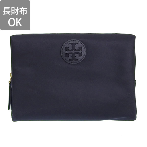 TORY BURCH（トリーバーチ） コスメポーチ 化粧ポーチ レディース アウトレット ナイロン ブラック MEDIUM NYLON ...