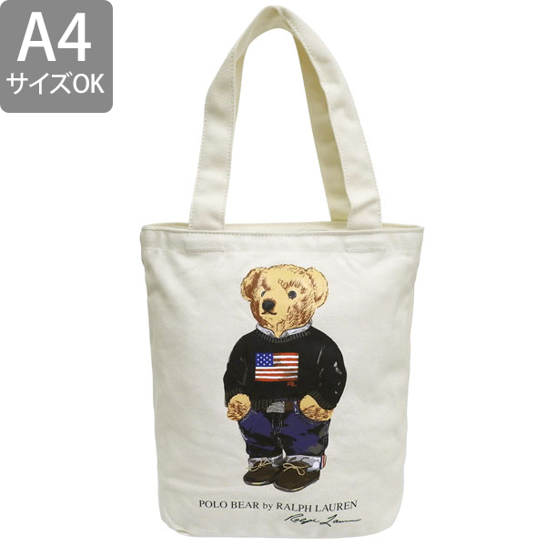 ラルフローレン ポロベア バッグ トートバッグ コットントート A4対応 新品 POLO RALPH LAUREN（ポロ・ラルフローレン） ラルフローレン ポロベア