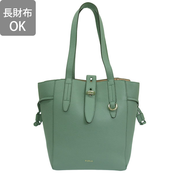 【美品】FURLA ダークグリーン トートバッグ FURLA（フルラ） バッグ レディース トートバッグ アウトレット レザー