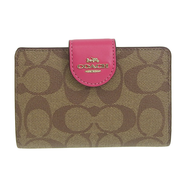 COACH（コーチ） 財布 折財布 二つ折り 財布 レザー カーキ ボールト