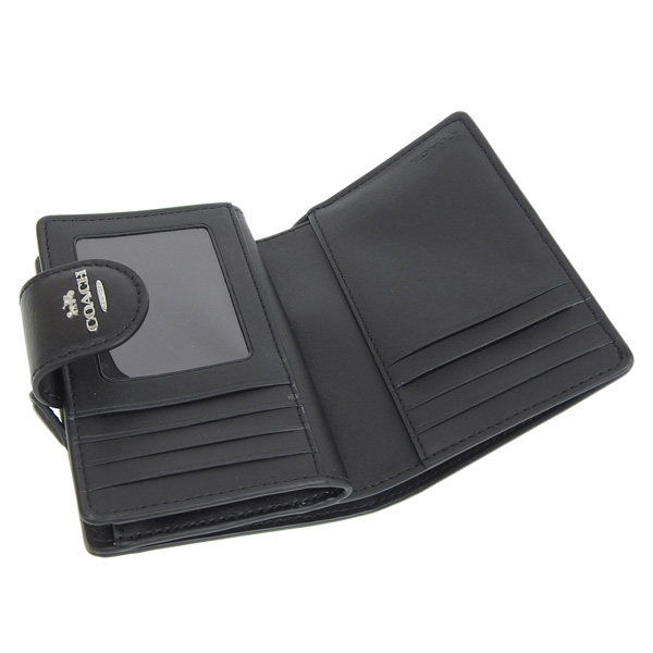 COACH（コーチ） 財布 折財布 二つ折り 財布 レザー ブラック