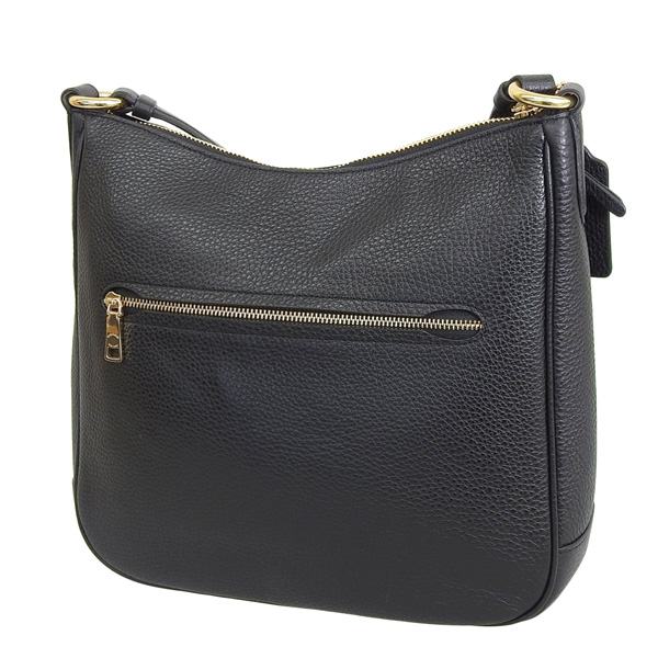 COACH ブラックレザー ショルダーバッグ コーチ 黒 COACH（コーチ） バッグ ショルダーバッグ バッグ レザー ブラック