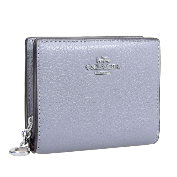 【美品】COACH 二つ折り財布 グレー C2862 コンパクト COACH（コーチ） 財布 折財布 二つ折り 財布 グレー レディース