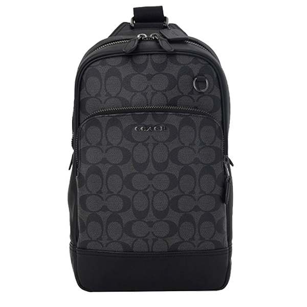コーチ メンズ ボディバッグ ブラック C2932 コーチ COACH シグネチャー グラハム パック ボディバッグ C2932