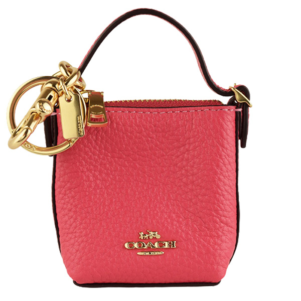 COACH　コーチ　ミニバッグ型　キーリング　キーホルダー　フリンジ　レザー COACH（コーチ） キーホルダー キーリング アウトレット c3125