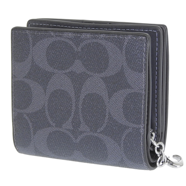 COACH（コーチ） 財布 レディース 二つ折り財布 アウトレット ネイビー