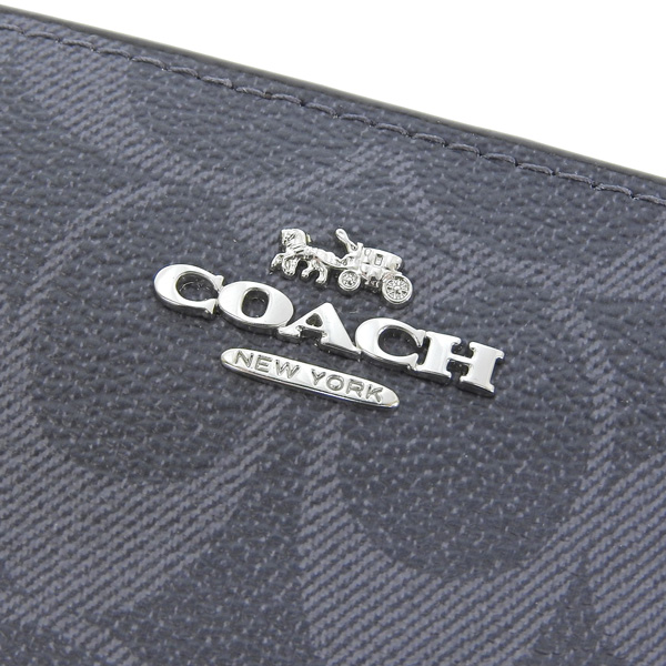 COACH（コーチ） 財布 レディース 二つ折り財布 アウトレット ネイビー