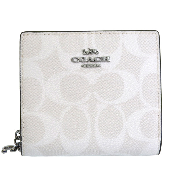 【新品未使用】COACH 二つ折り 財布 白 コーチ ホワイトレザー 3in1 COACH（コーチ） 財布 レディース 二つ折り財布 アウトレット ホワイト