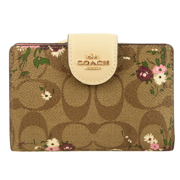 COACH（コーチ） 二つ折り財布 シグネチャー 花柄 アウトレット
