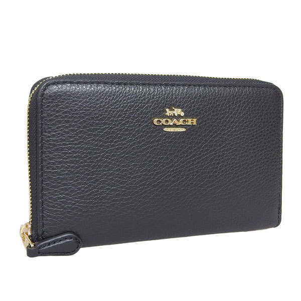 COACH（コーチ） COACH MEDIUM ID ZIP WALLET 長財布 財布 ブラック