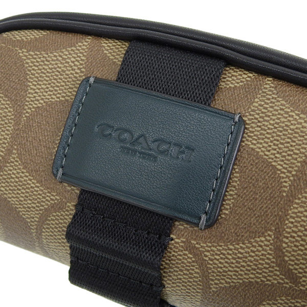 COACH（コーチ） ゴルフボールケース ポーチ バッグ カーキ ブラック