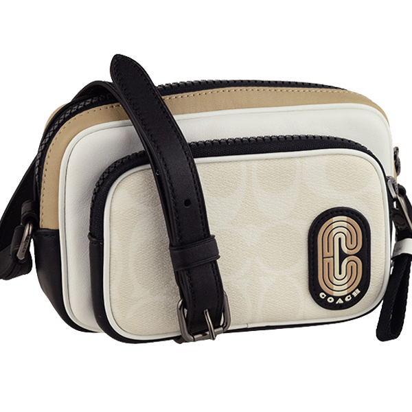 極美品 COACH シグネチャー 2WAYバッグ 白 COACH（コーチ） 斜め掛けバッグ ショルダーバッグ シグネチャー ミニ
