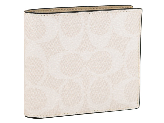 フォロー割♡新品*COACH*二つ折り財布*パンチング*シグネチャー*ホワイト COACH（コーチ） 並行輸入 2つ折り財布 シグネチャー CM852 SIGHA