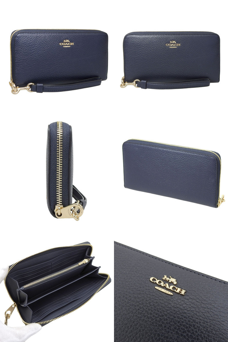 COACH（コーチ） 財布 長財布 ラウンドファスナー 財布 レザー