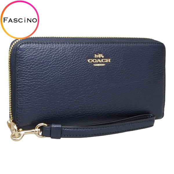 コーチ COACH 財布 長財布 ラウンドファスナー 財布 レザー ミッドナイトブルー レディース c4451 :c4451immid:FASCINO(ファッシノ)