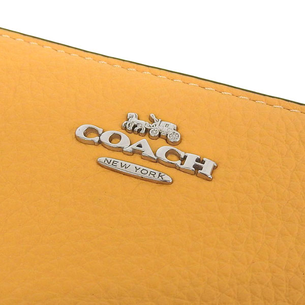 【新品未使用】coach コーチ　長財布　イエロー　ロングウォレット COACH - 新品未使用コーチ長財布イエローグリーンレザーレディース