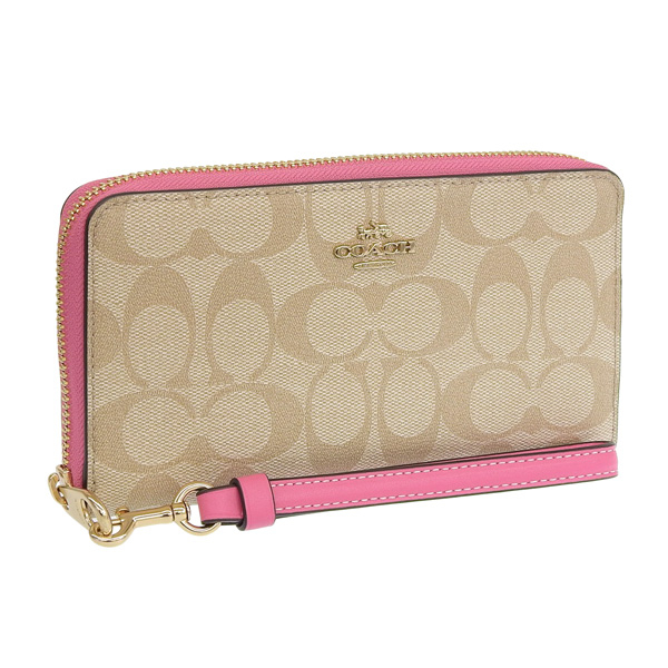 COACH（コーチ） 財布 レディース 長財布 アウトレット ライトカーキ