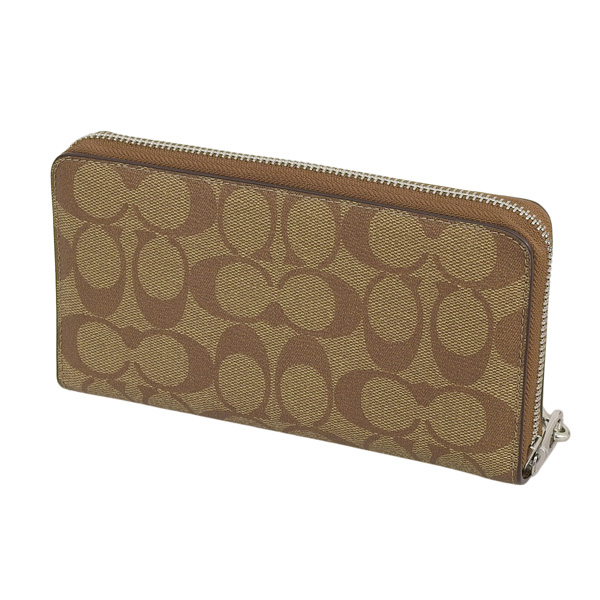 COACH コーチ/ラウンドファスナー長財布/シグネチャー・BR/F59267/B22**/Aランク/06【中古】 COACH（コーチ） コーチ/ラウンドファスナー長財布/シグネチャー・BR