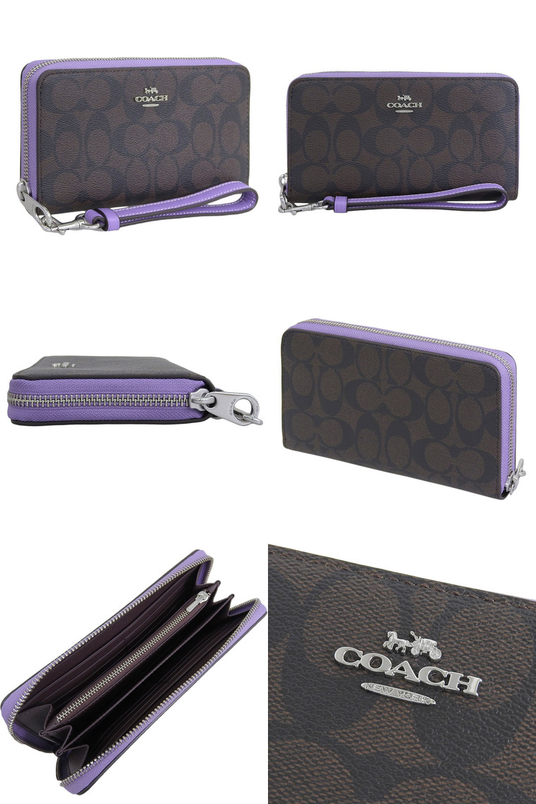 COACH（コーチ） 財布 レディース 長財布 アウトレット ブラウン