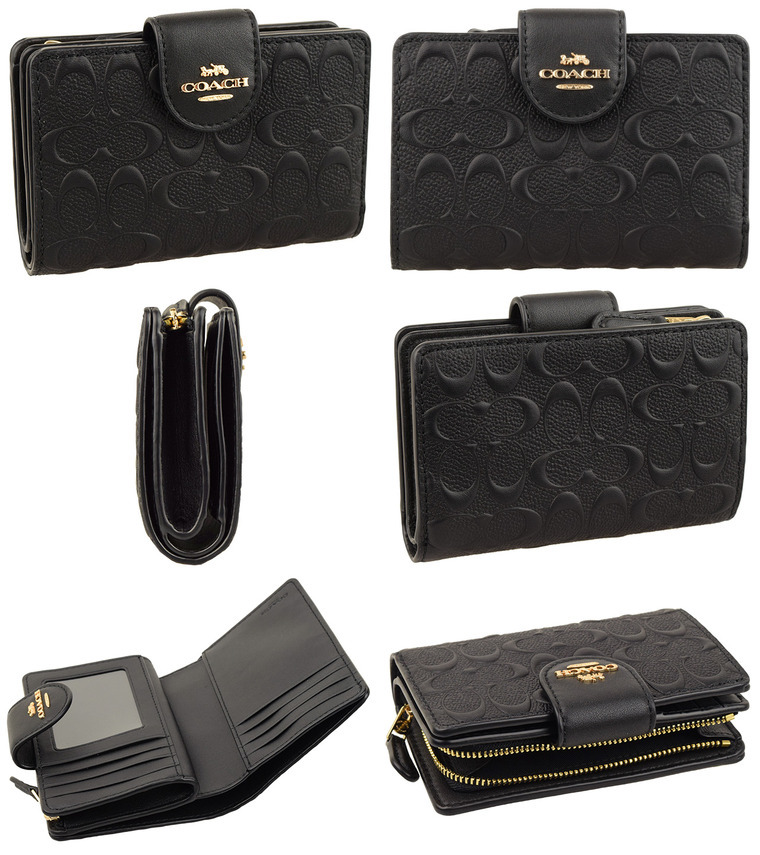 COACH（コーチ） 財布 折財布 二つ折り シグネチャー アウトレット