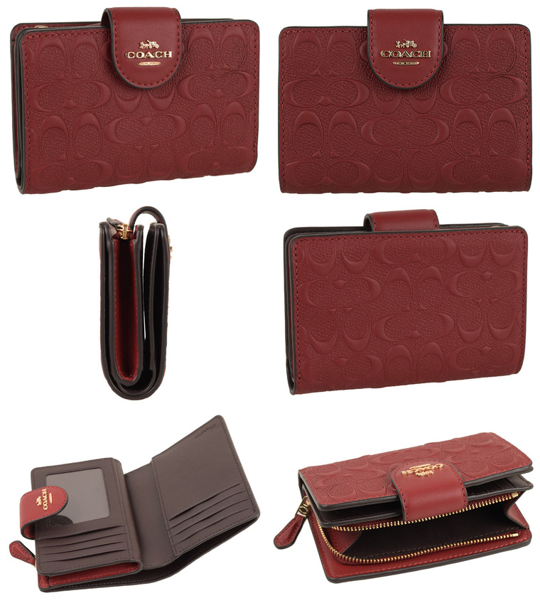 COACH（コーチ） 財布 折財布 二つ折り シグネチャー アウトレット