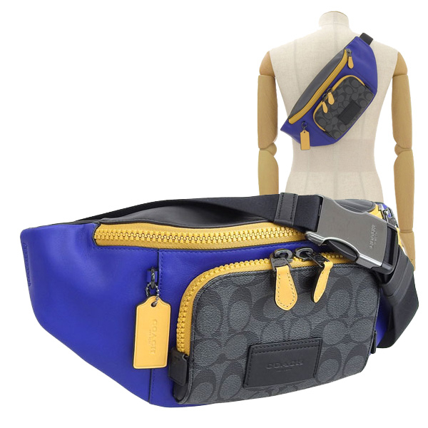 COACH ボディバッグ ケース付き　コーチ COACH（コーチ） COACH Track Belt Bag In Signature Canvas ボディ