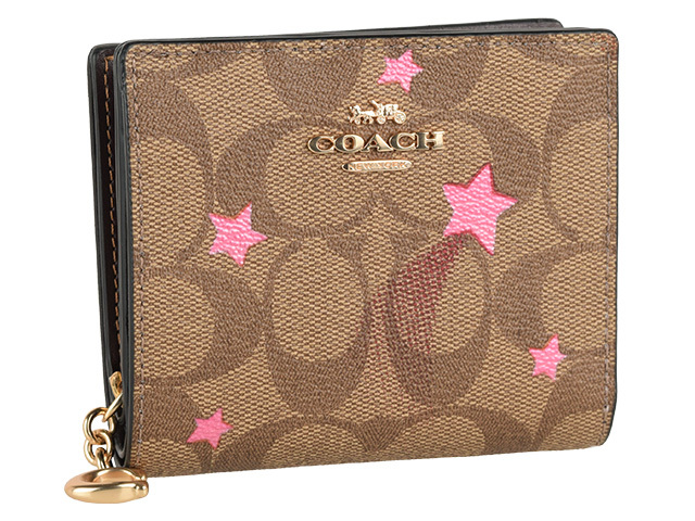 COACH コーチリファインドカーフレザー星柄ミディアム二つ折り財布 c7295ime7v.jpg