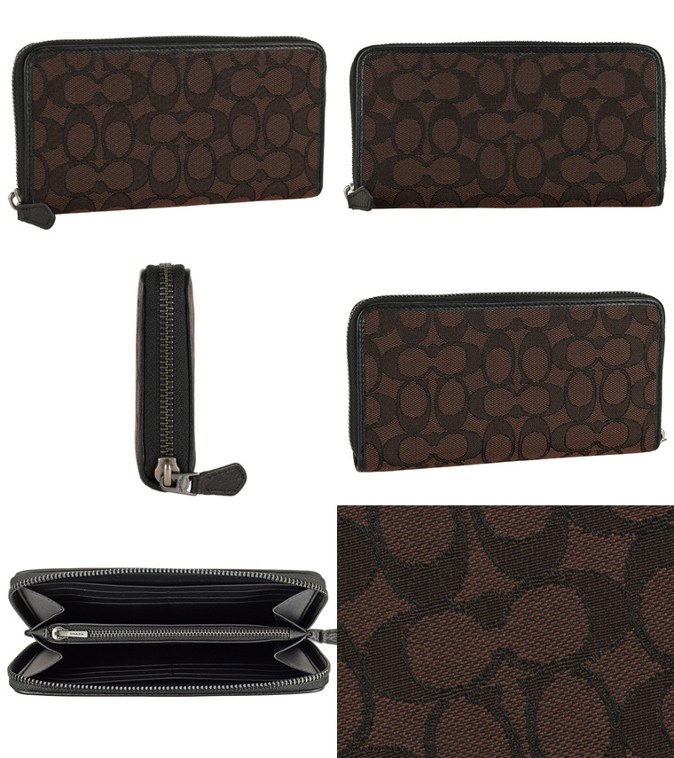 COACH（コーチ） 財布 長財布 ラウンドファスナー シグネチャー