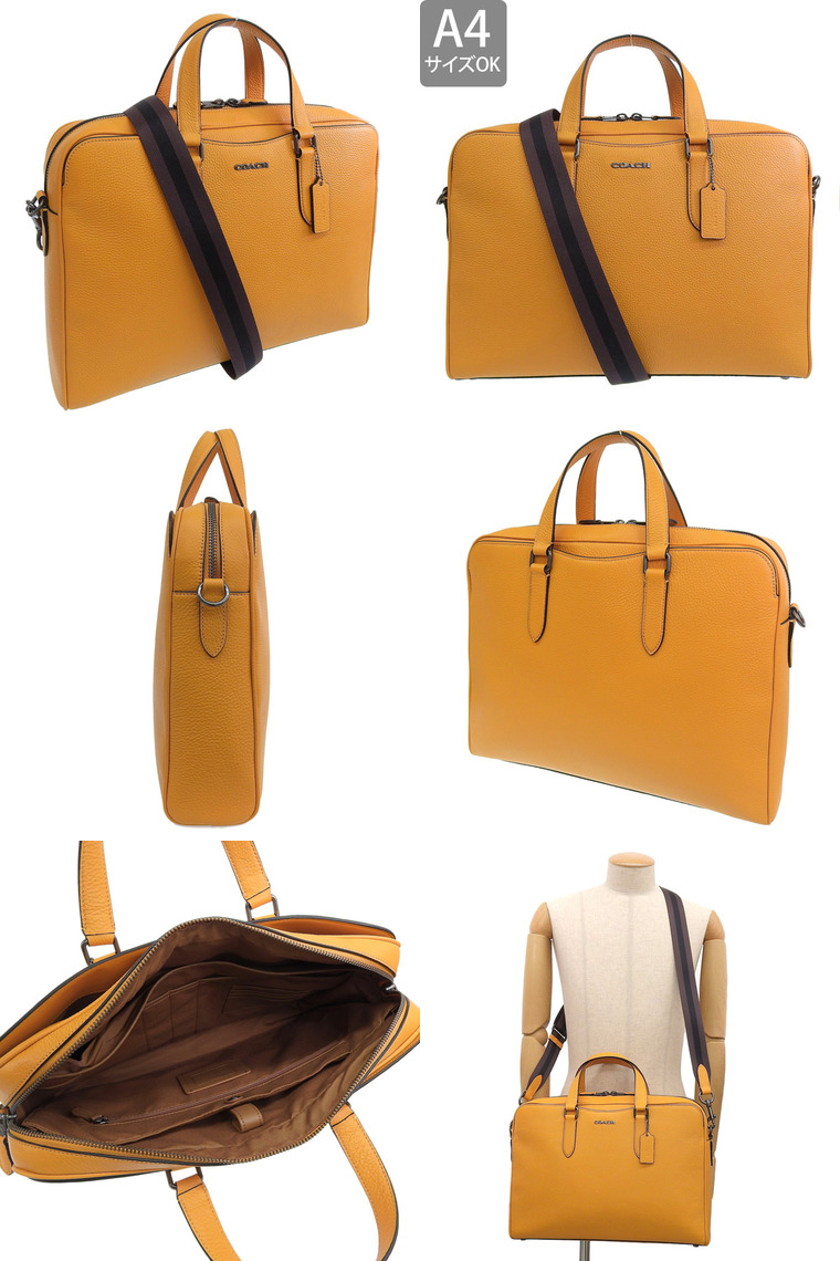 COACH ビジネスバッグ C8174 ベージュレザー ビジネスバッグ 公式】コーチアウトレット | グラハム ストラクチャード ブリーフ