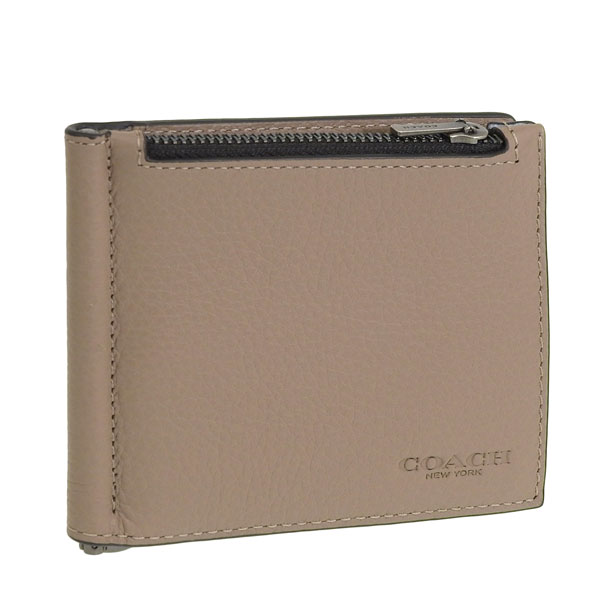 【美品】 COACH 二つ折り財布　C8272 マネークリップ　ブルー 美品】 COACH 二つ折り財布 C8272 マネークリップ ブルー