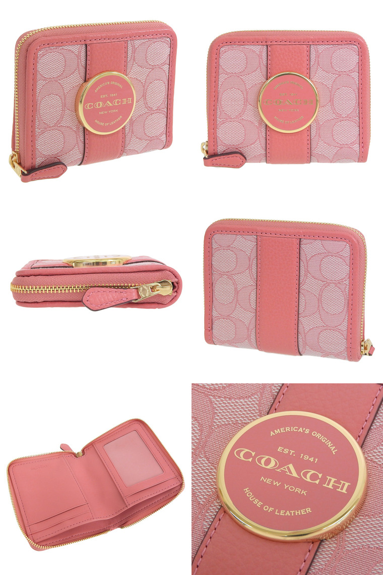 COACH（コーチ） COACH SIGNATURE JACQUARD LONNIE ZIP WALLET 財布 折