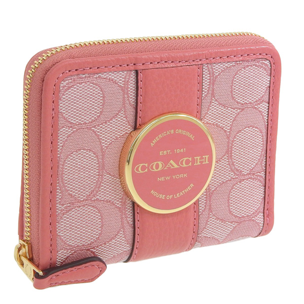 COACH（コーチ） COACH SIGNATURE JACQUARD LONNIE ZIP WALLET 財布 折