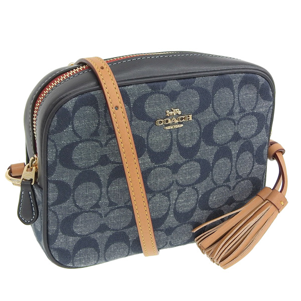 COACH（コーチ） COACH DENIM SIGNATURE CHAMBRAY MINI CAMERA BAG