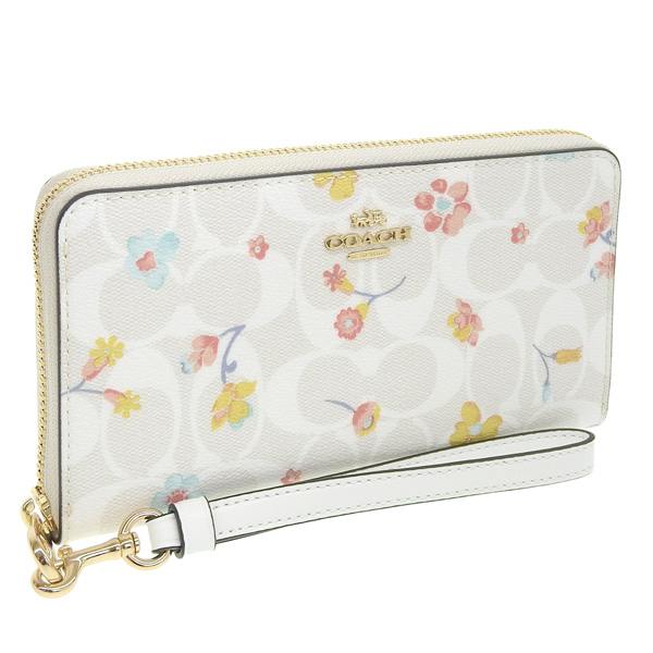 コーチ COACH シグネチャー MYSTICAL FLORAL PRINT LONG ZIP WALLET 長