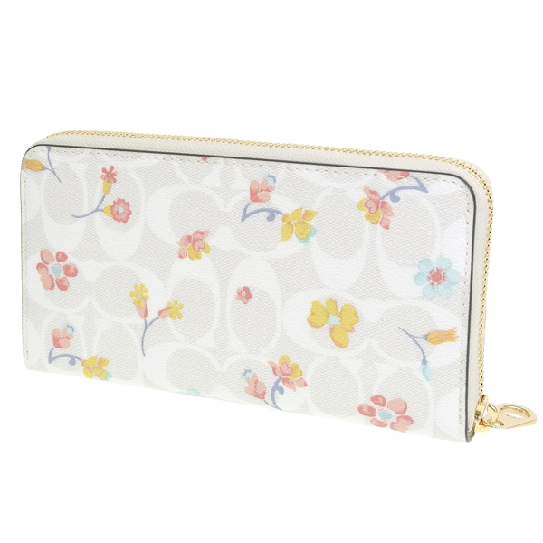 COACH（コーチ） シグネチャー MYSTICAL FLORAL PRINT LONG ZIP WALLET